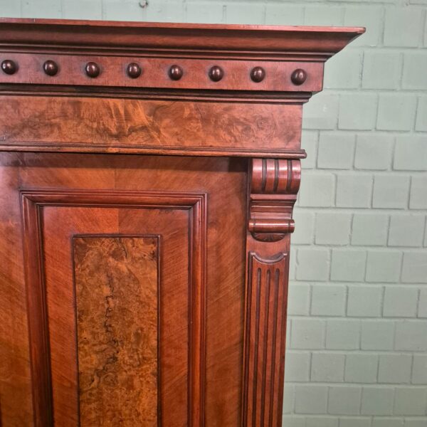 Kleiderschrank Schrank Gründerzeit 1880 Nussbaum – Bild 8