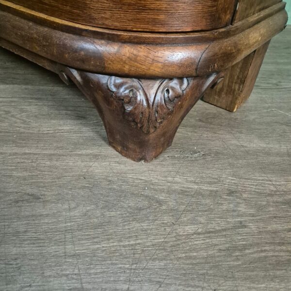 Vitrine Geschirrschrank Art-Deco 1920 Eiche – Bild 9