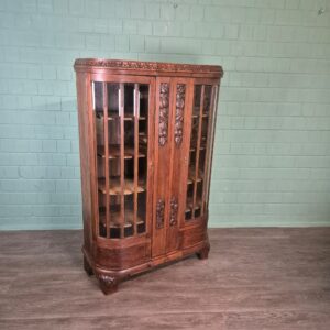 Vitrine Geschirrschrank Art-Deco 1920 Eiche
