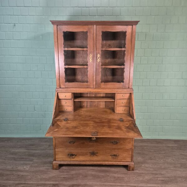 Sekretär Biedermeier 1880 Eiche – Bild 5