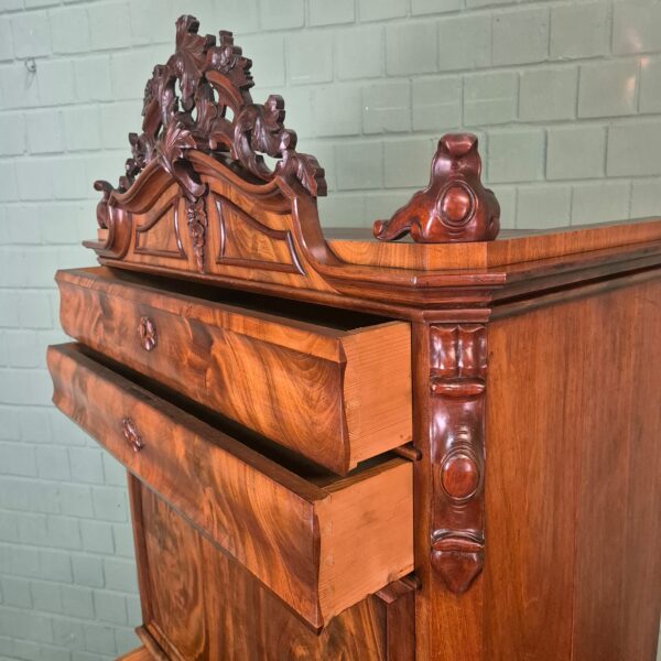 Sekretär Biedermeier 1860 Mahagoni – Bild 17