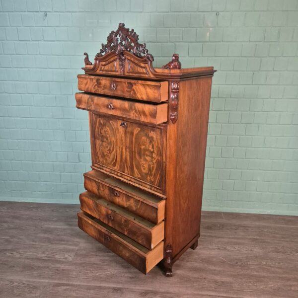 Sekretär Biedermeier 1860 Mahagoni – Bild 16