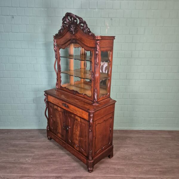 Vitrine Bonheur Biedermeier 1850 Mahagoni – Bild 4