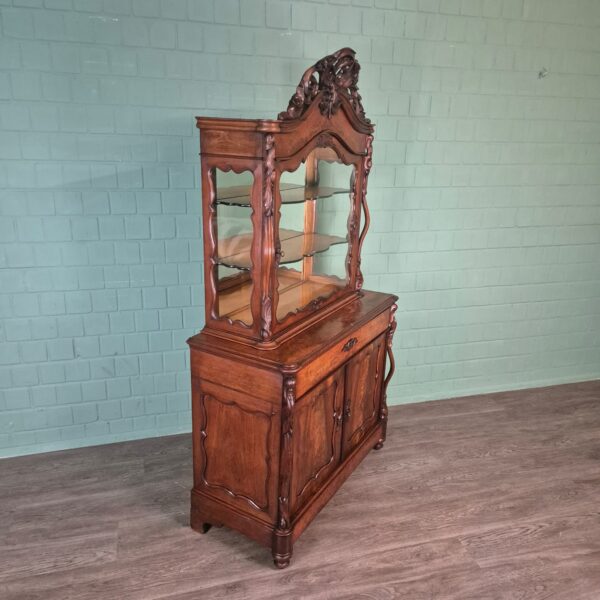 Vitrine Bonheur Biedermeier 1850 Mahagoni – Bild 3