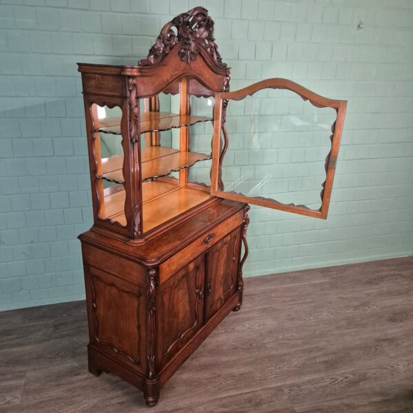 Vitrine Bonheur Biedermeier 1850 Mahagoni – Bild 18