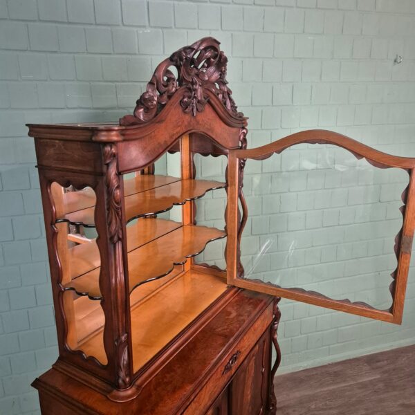Vitrine Bonheur Biedermeier 1850 Mahagoni – Bild 19