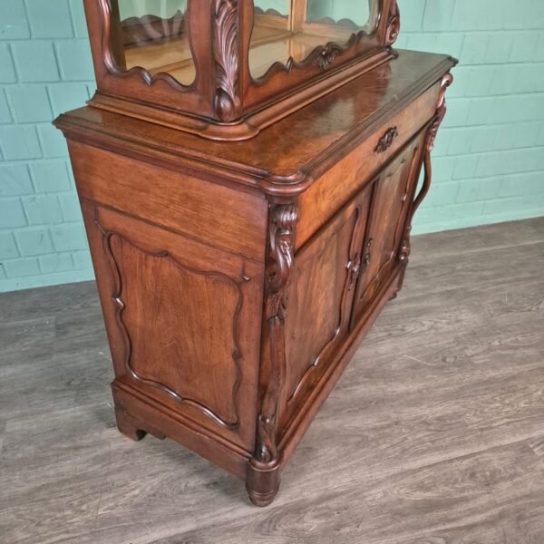 Vitrine Bonheur Biedermeier 1850 Mahagoni – Bild 12