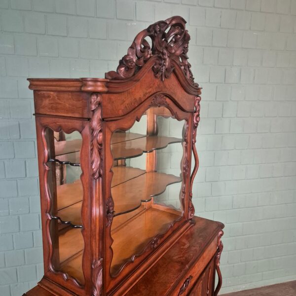 Vitrine Bonheur Biedermeier 1850 Mahagoni – Bild 13
