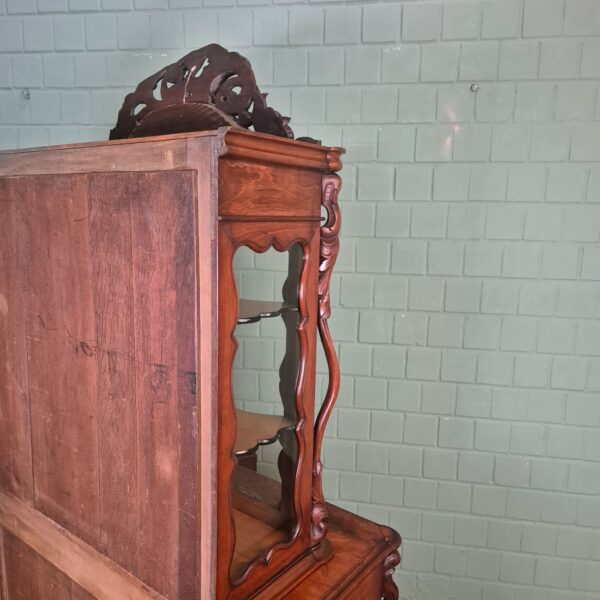 Vitrine Bonheur Biedermeier 1850 Mahagoni – Bild 21
