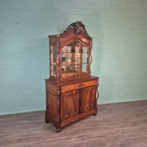 Vitrine Bonheur Biedermeier 1850 Mahagoni