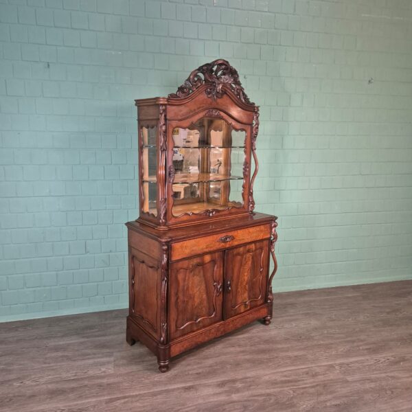 Vitrine Bonheur Biedermeier 1850 Mahagoni