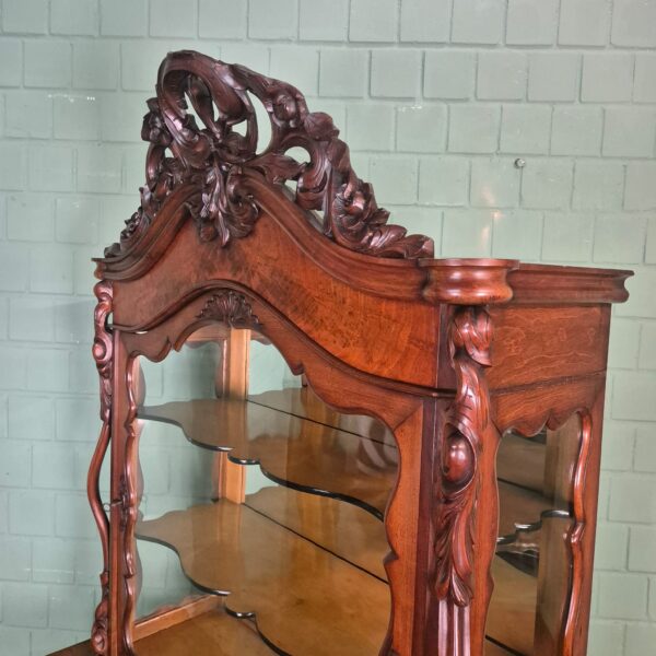 Vitrine Bonheur Biedermeier 1850 Mahagoni – Bild 5