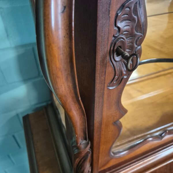 Vitrine Bonheur Biedermeier 1850 Mahagoni – Bild 14