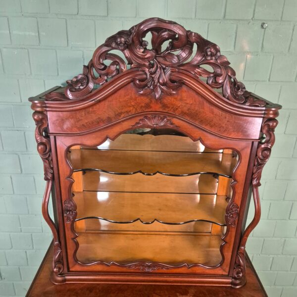 Vitrine Bonheur Biedermeier 1850 Mahagoni – Bild 17