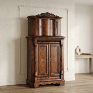 Eckschrank Biedermeier 1840 Mahagoni