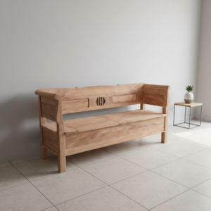 Truhenbank Küchenbank Natur 2,00 m Teakholz