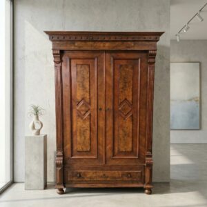 Kleiderschrank Schrank Gründerzeit 1880 Nussbaum