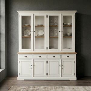 Vitrine Geschirrschrank Teakholz 2,00 m