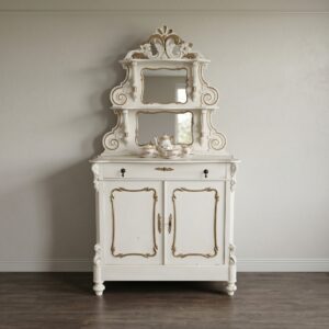 Buffetschrank Anrichte mit Aufsatz Biedermeier 1850 Kiefer