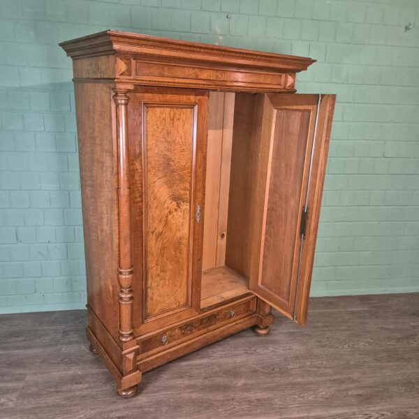 Kleiderschrank Schrank Gründerzeit 1880 Nussbaum – Bild 8