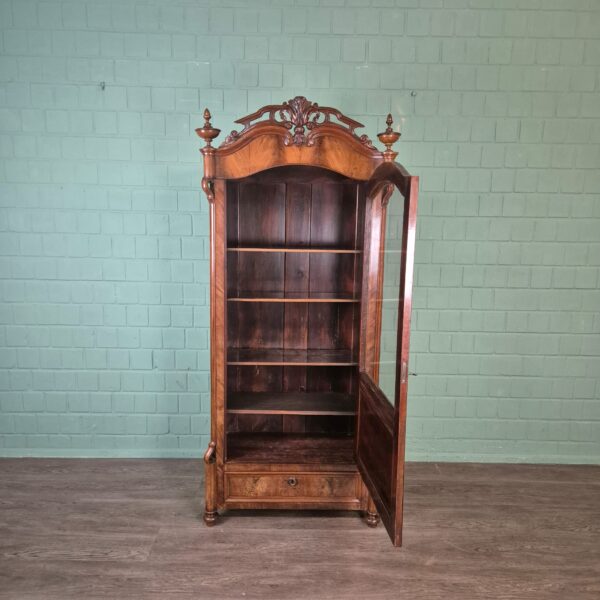 Vitrine Geschirrschrank Louis Philippe 1860 Mahagoni – Bild 8
