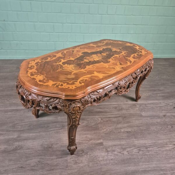 Couchtisch Tisch Nussbaum Neubarock – Bild 2
