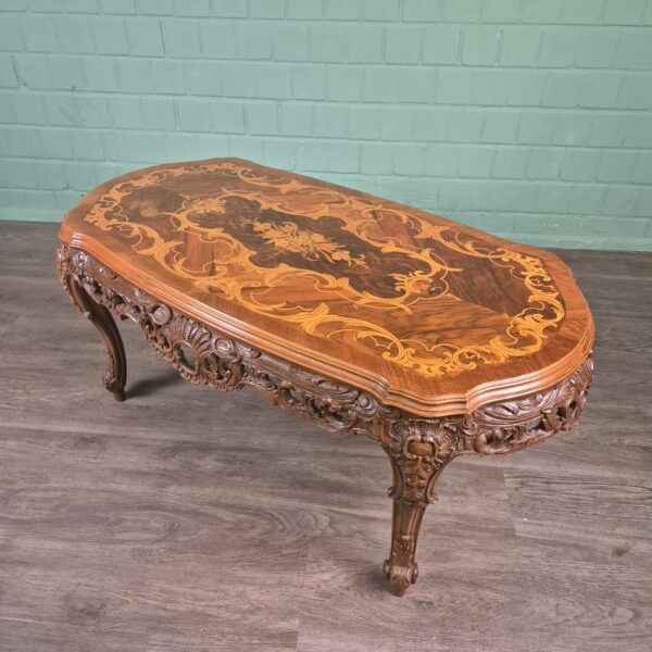 Couchtisch Tisch Nussbaum Neubarock – Bild 5
