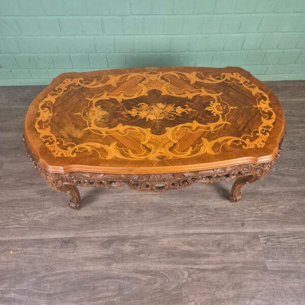 Couchtisch Tisch Nussbaum Neubarock – Bild 3