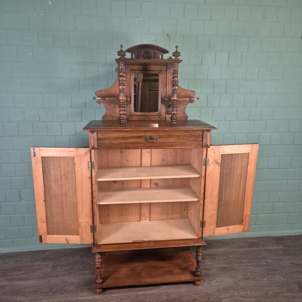 Vertiko mit Aufsatz Gründerzeit 1880 Nussbaum – Bild 9