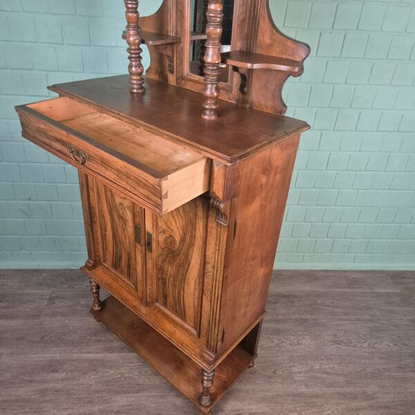 Vertiko mit Aufsatz Gründerzeit 1880 Nussbaum – Bild 10