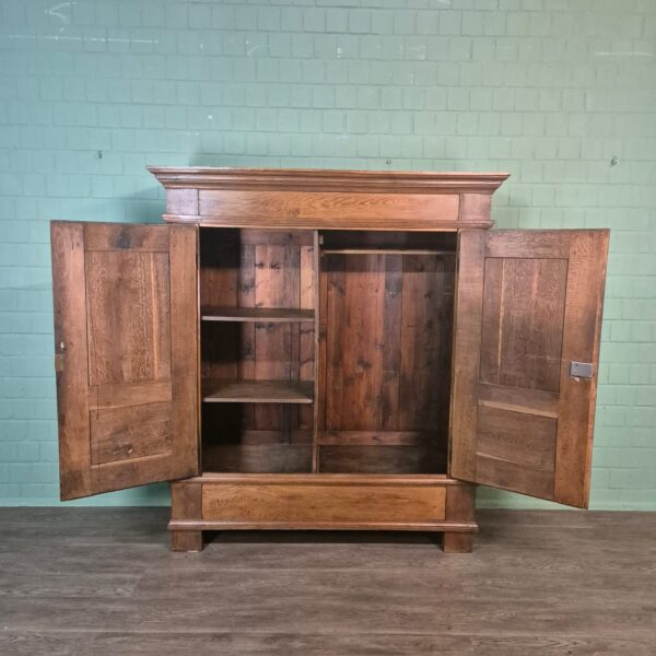 Kleiderschrank Schrank Biedermeier 1820 Eiche – Bild 9
