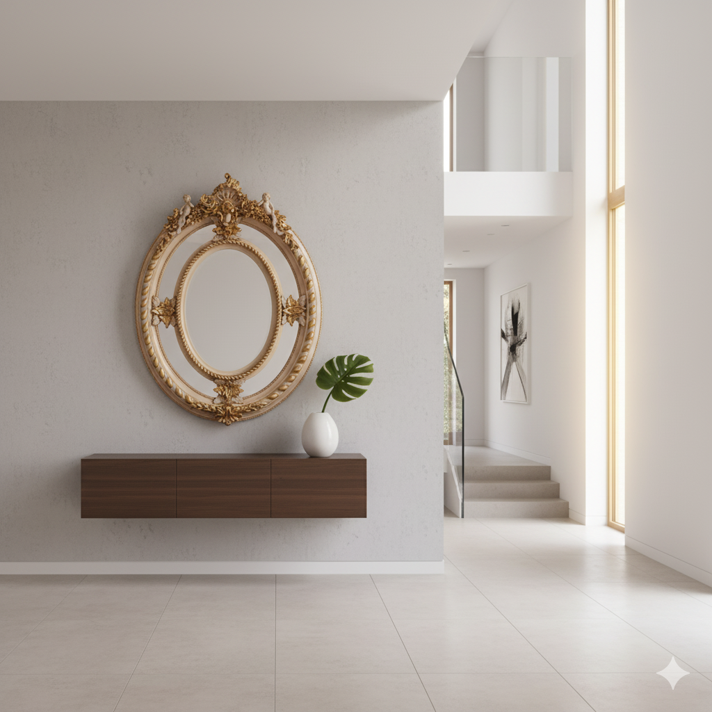 Spiegel Barockspiegel Oval 1,02 m x 1,36 m – Bild 2