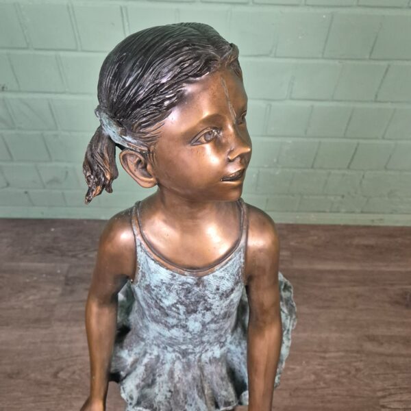 Skulptur Dekoration Mädchen Ballett Bronze 1,02 m – Bild 6