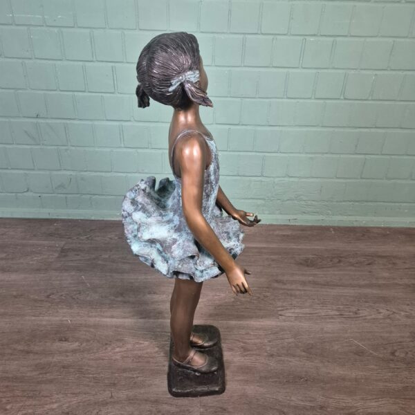 Skulptur Dekoration Mädchen Ballett Bronze 1,02 m – Bild 4