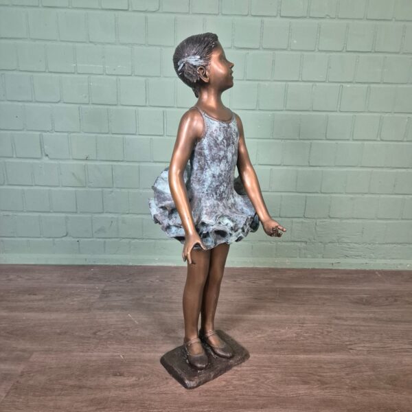 Skulptur Dekoration Mädchen Ballett Bronze 1,02 m – Bild 3