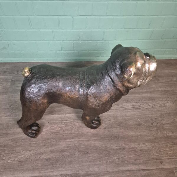 Skulptur Dekoration Hund Bulldogge Bronze 0,72 m – Bild 3