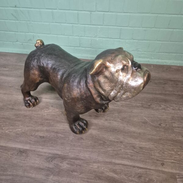 Skulptur Dekoration Hund Bulldogge Bronze 0,72 m