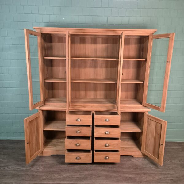 Vitrine Bücherschrank Teakholz 1,86 m – Bild 12