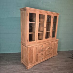 Vitrine Bücherschrank Teakholz 1,86 m