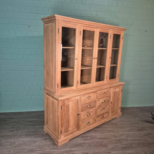 Vitrine Bücherschrank Teakholz 1,86 m