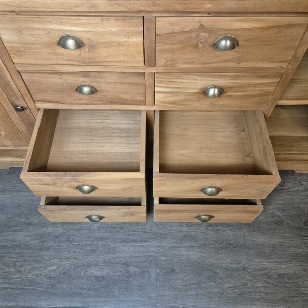 Vitrine Bücherschrank Teakholz 1,86 m – Bild 14