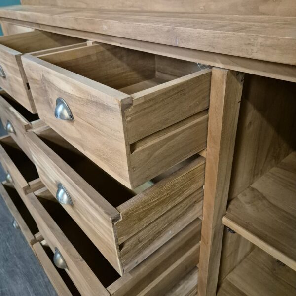 Vitrine Bücherschrank Teakholz 1,86 m – Bild 15