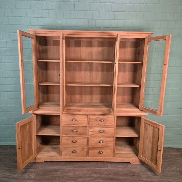 Vitrine Bücherschrank Teakholz 1,86 m – Bild 10