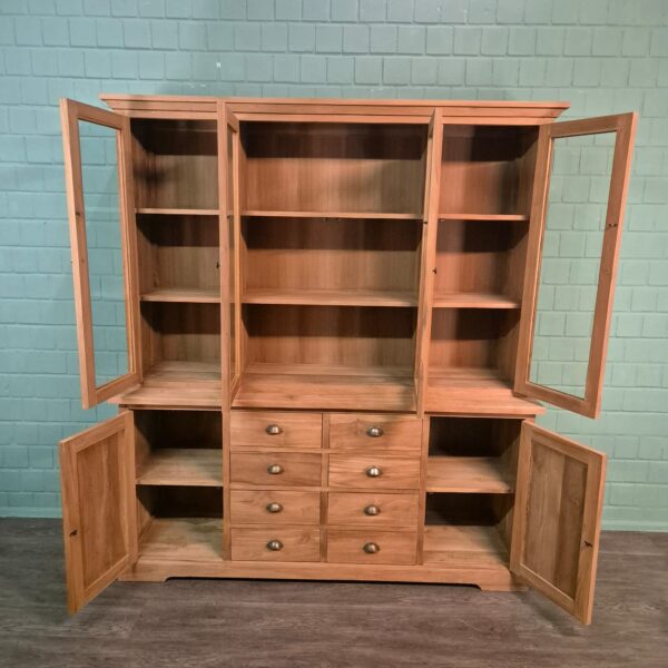 Vitrine Bücherschrank Teakholz 1,86 m – Bild 11
