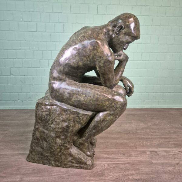 Skulptur Dekoration Der Denker Bronze 1,25 m – Bild 5