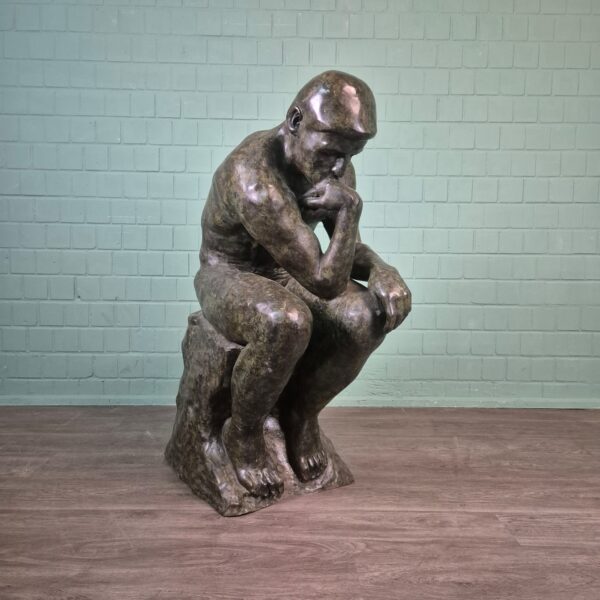 Skulptur Dekoration Der Denker Bronze 1,25 m – Bild 4