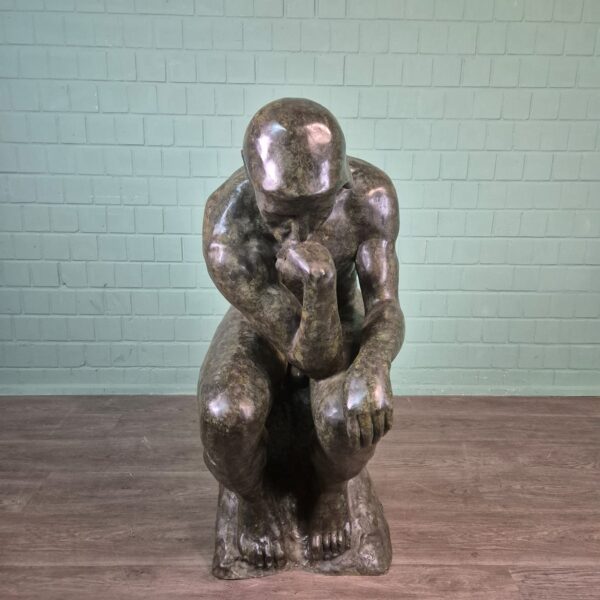 Skulptur Dekoration Der Denker Bronze 1,25 m – Bild 2