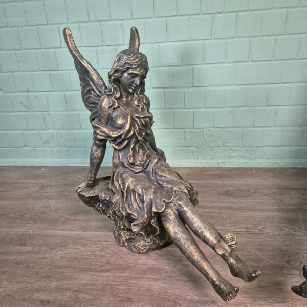 Skulptur Dekoratin Set Elfen Bronze 0,88 m – Bild 4