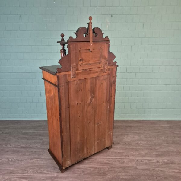 Vertiko mit Aufsatz Gründerzeit 1880 Nussbaum – Bild 15