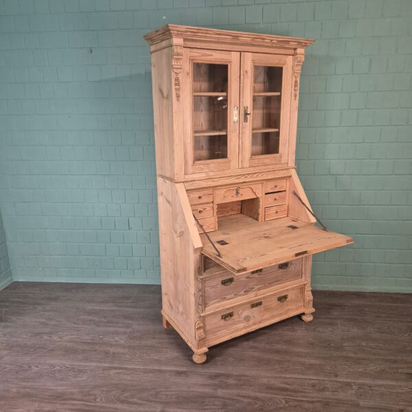 Sekretär Gründerzeit 1880 Kiefer – Bild 3